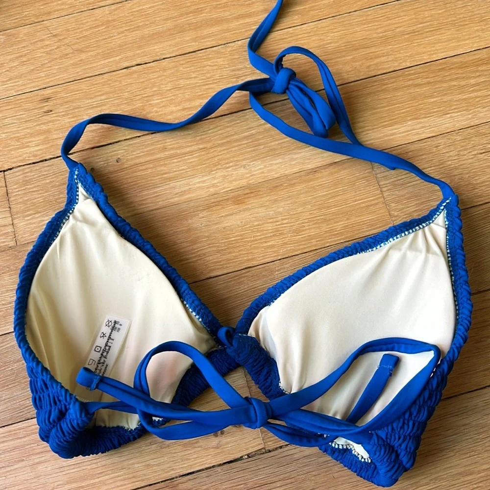Blue Ribbed Bikini - Picture 6 of 7